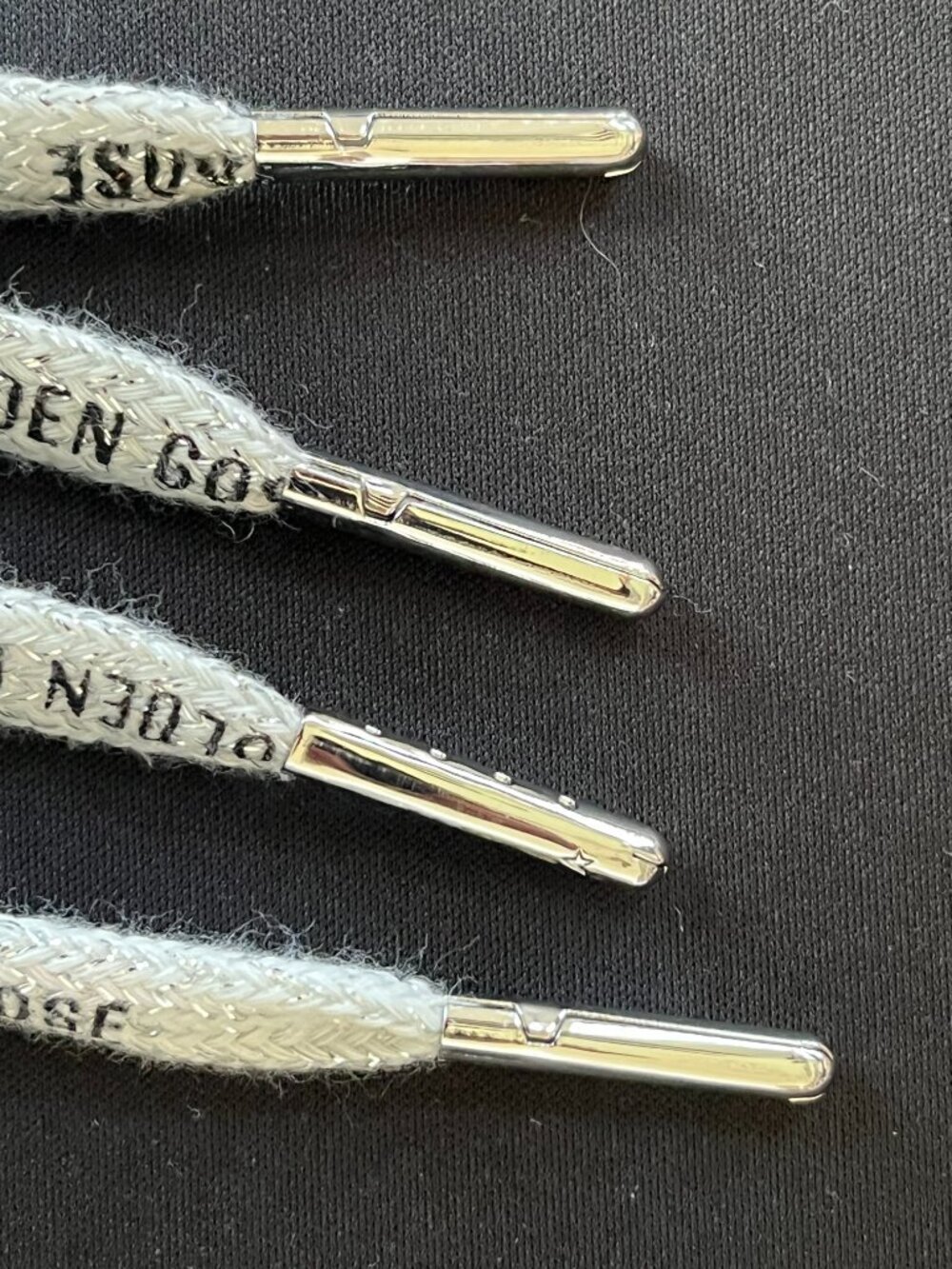 Golden Goose Lurex Logo Ice/ Silver/ White & Sparkle Shoelaces - Authentic - Picture 4 of 6